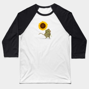 Bavarian Pine Vole with a Sunflower Baseball T-Shirt